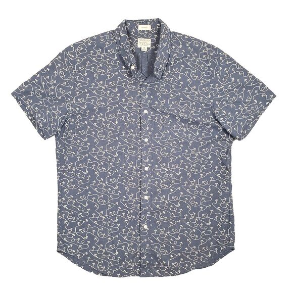 J.CREW Other - J.Crew Secret Wash Shirting Sailing Shirt Mens Medium Blue Organic Cotton